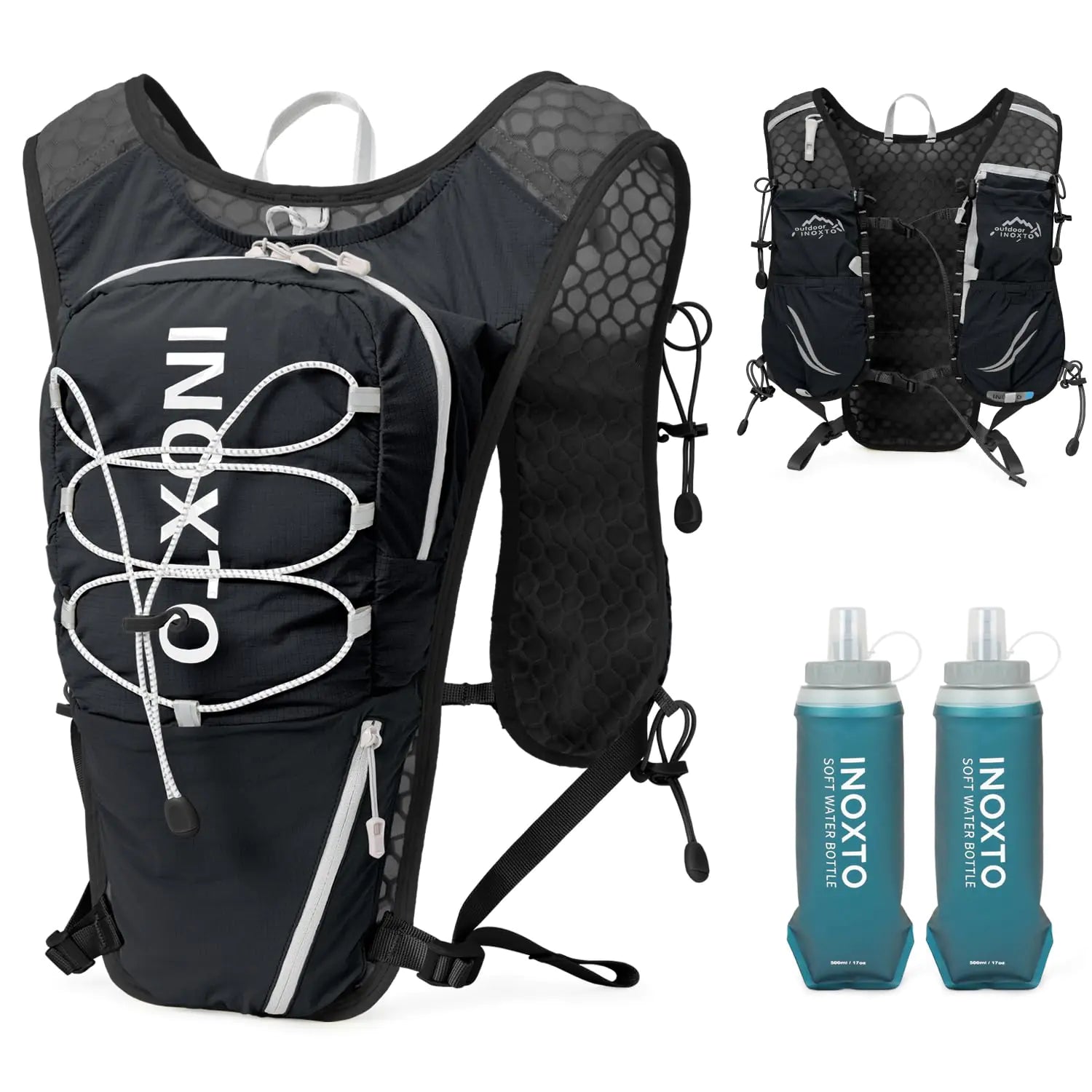IX INOXTO Lightweight Running Hydration Backpack – 5L Sports Vest with Breathable Mesh & Adjustable Fit