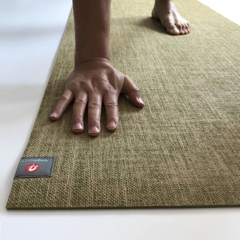 Eco-Friendly Linen Yoga Mat – Non-Slip Natural Rubber Mat for Yoga, Pilates & Floor Exercises