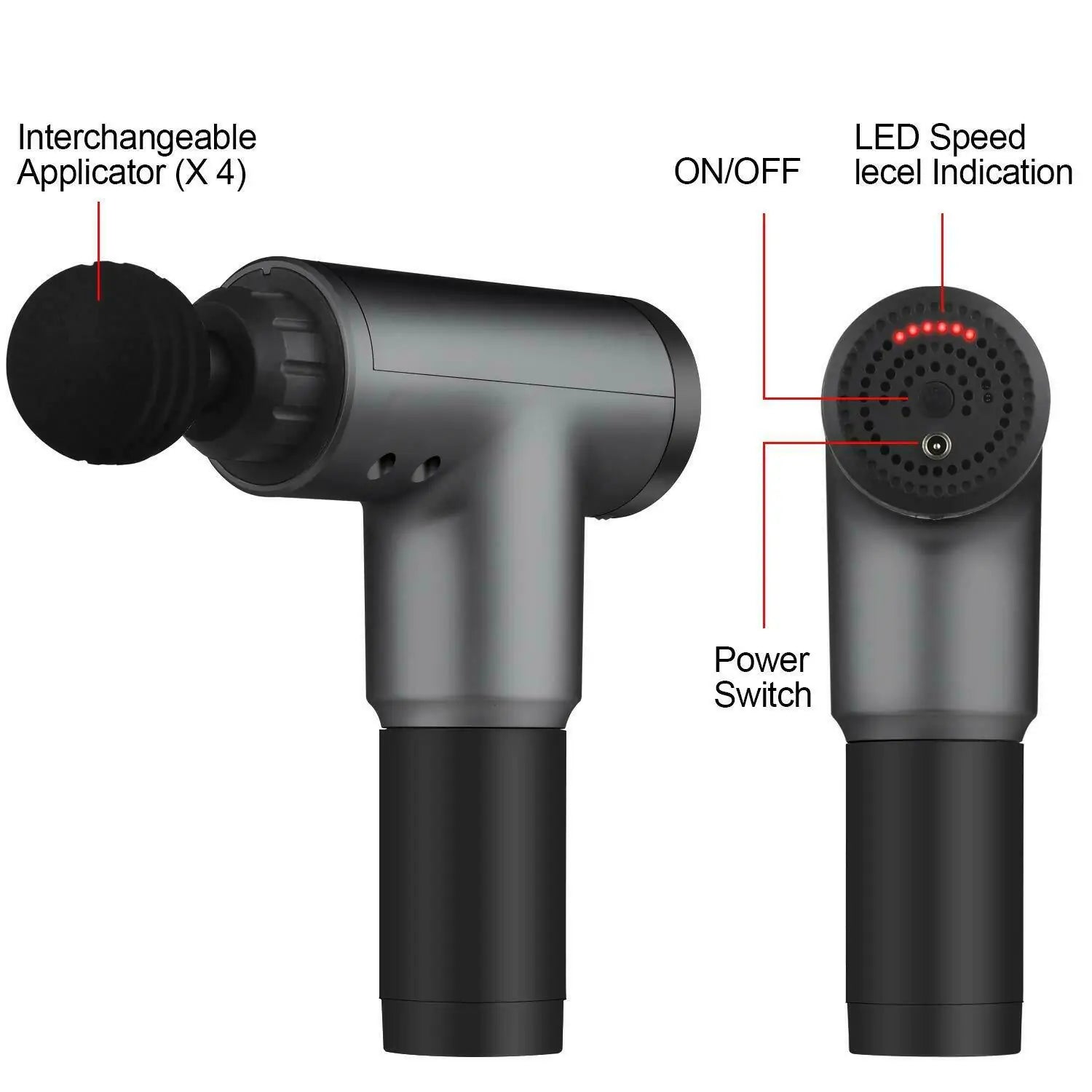 Deep Tissue Percussion Massage Gun – Cordless Handheld Muscle Massager for Powerful Recovery, Pain Relief & Relaxation