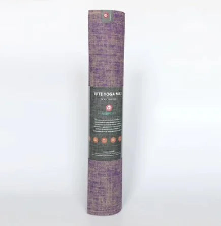 Eco-Friendly Linen Yoga Mat – Non-Slip Natural Rubber Mat for Yoga, Pilates & Floor Exercises