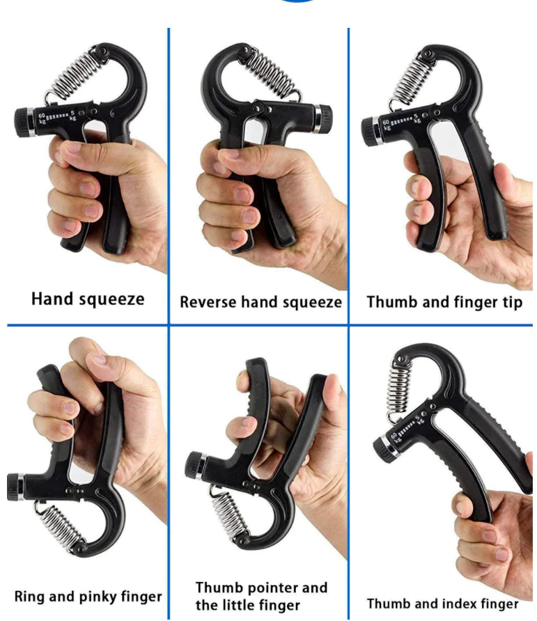 Adjustable Hand Grip Strength Power Trainer – Forearm, Wrist & Finger Strengthener for Fitness, Sports & Rehabilitation