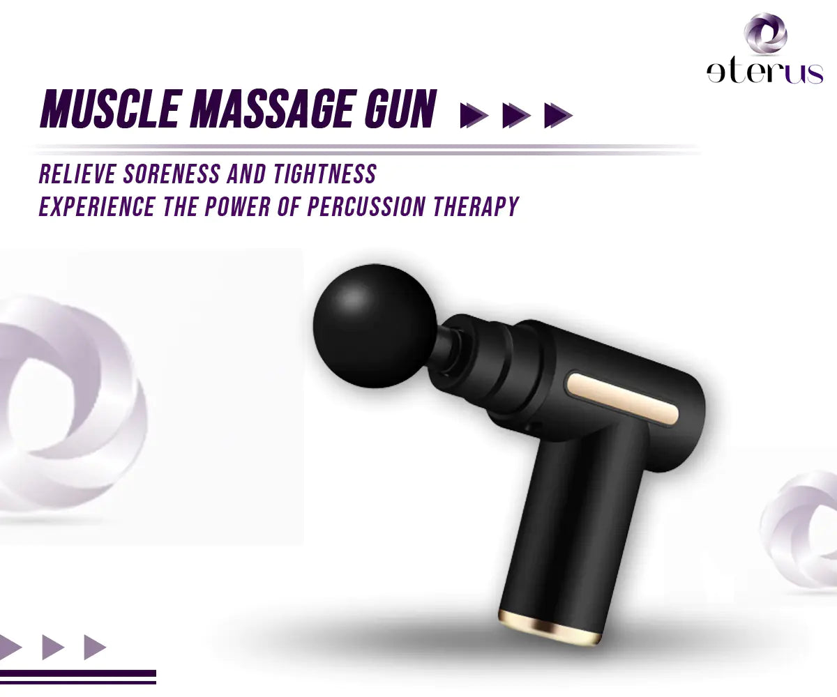 Cordless Deep‑Tissue Muscle Massage Gun – 6‑Speed Handheld Percussion Massager with 4 Interchangeable Heads & Dual 1800 mAh Batteries