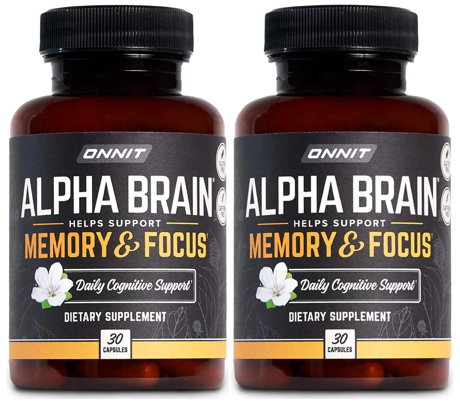 Alpha BRAIN® by ONNIT – Focus & Memory Support (2-Pack, 30ct)