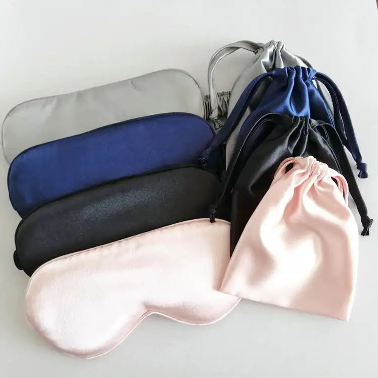 Soft Eyes Adjustable Sleep Mask & Travel Pouch Set – Light‑Blocking, Ultra‑Soft Eye Cover for Restful Sleep & Relaxation