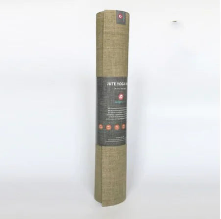 Eco-Friendly Linen Yoga Mat – Non-Slip Natural Rubber Mat for Yoga, Pilates & Floor Exercises