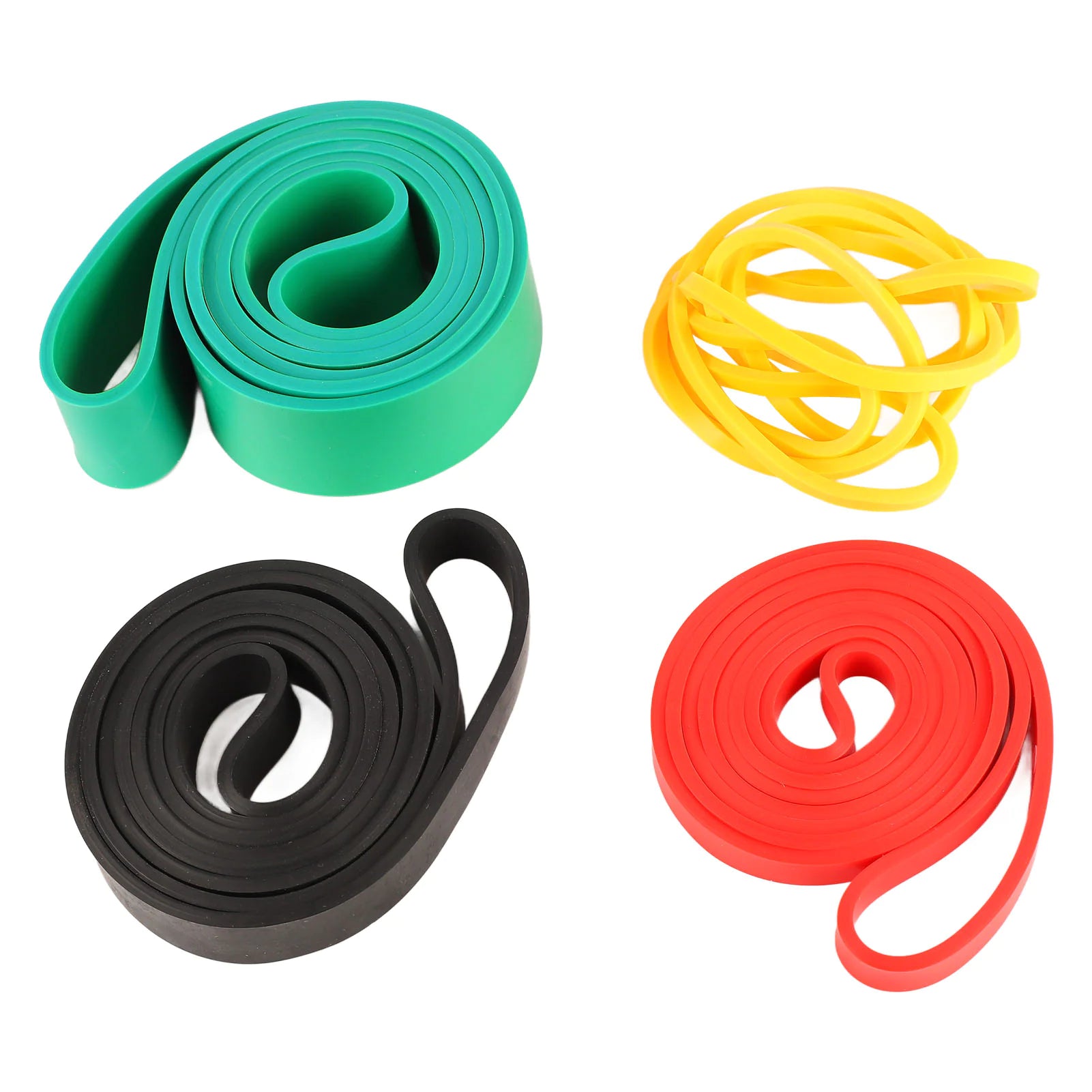 4‑Pack High‑Elastic TPU Resistance Bands – Multi‑Level Exercise Bands for Strength Training, Shaping & Rehab