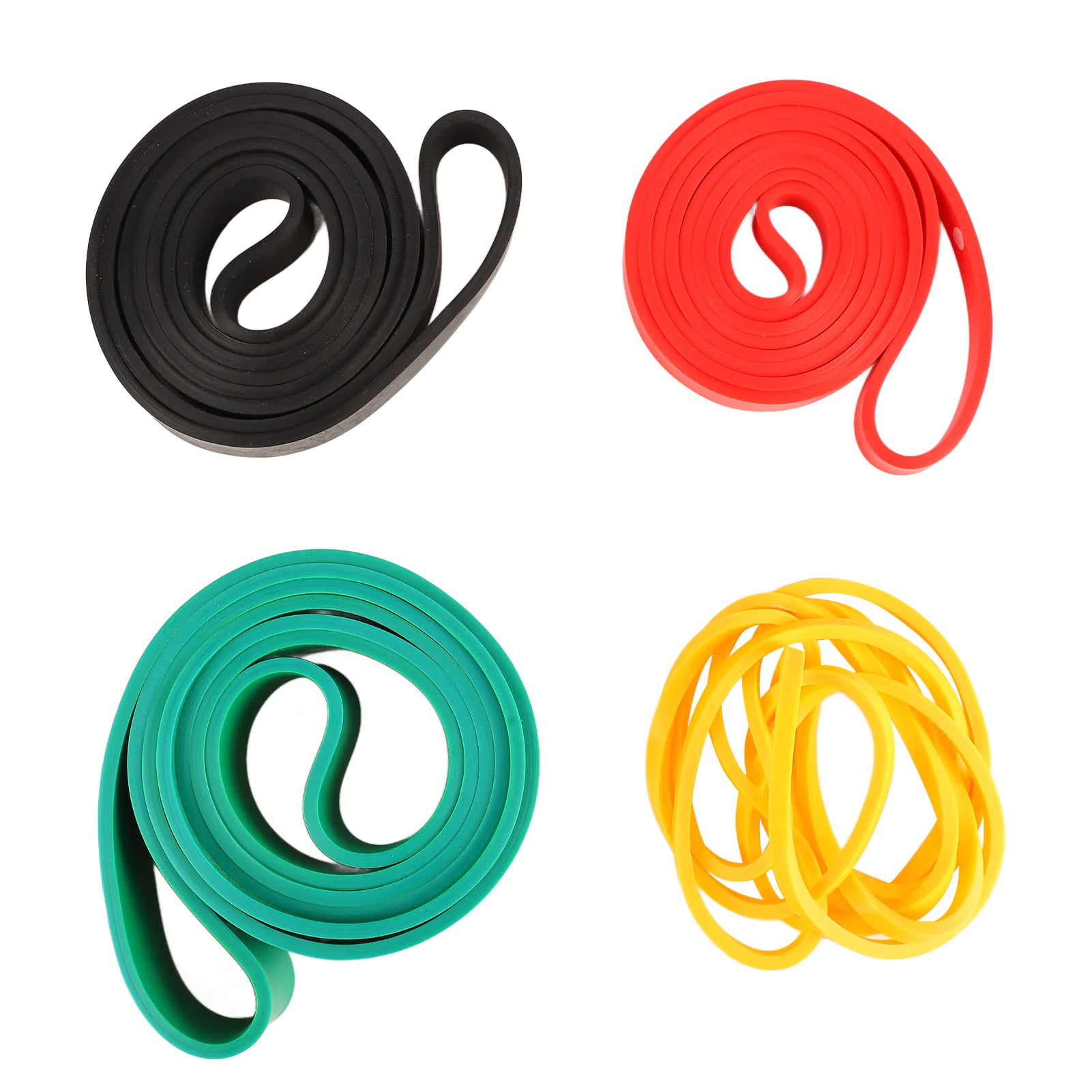 4‑Pack High‑Elastic TPU Resistance Bands – Multi‑Level Exercise Bands for Strength Training, Shaping & Rehab