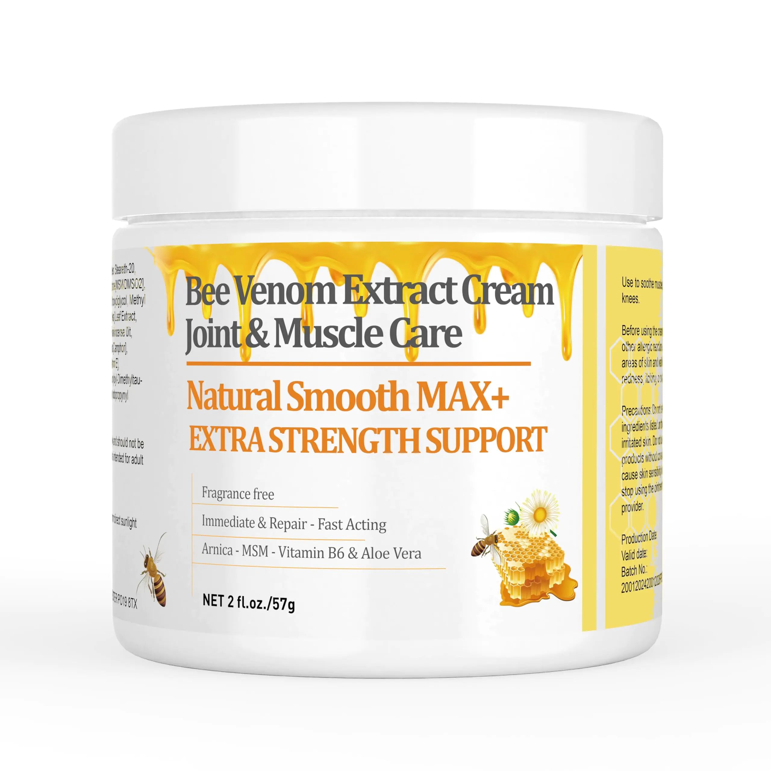 High-Strength New Zealand Bee Venom Cream – Organic Muscle & Joint Pain Relief & Recovery