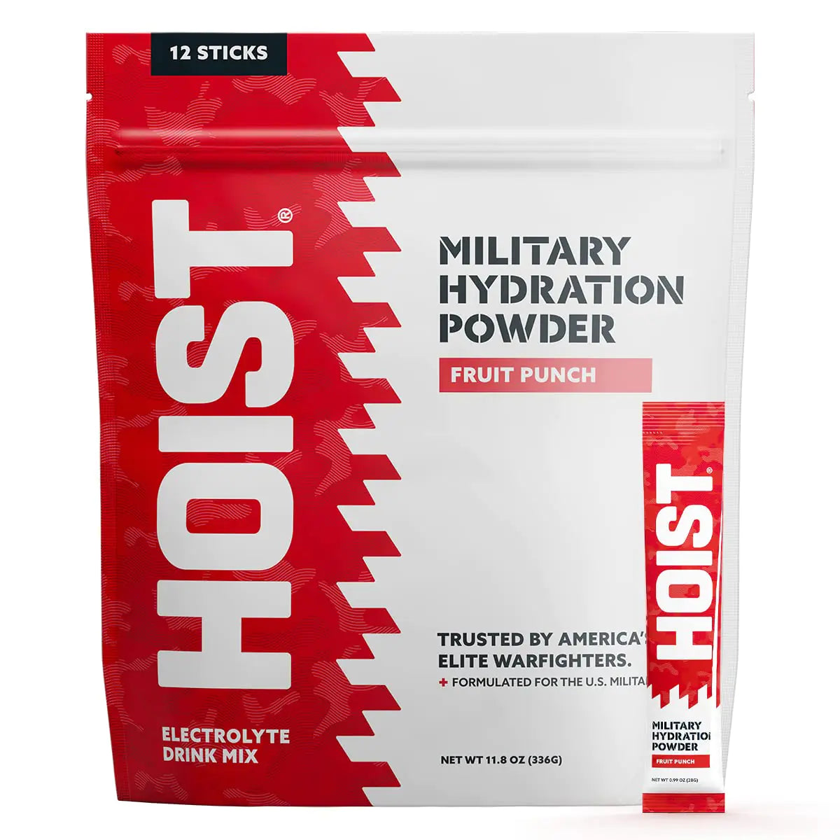 Hoist Military‑Grade Electrolyte Hydration Powder – Fruit Punch Flavor, Rapid Rehydration Mix for Endurance, Performance & Recovery