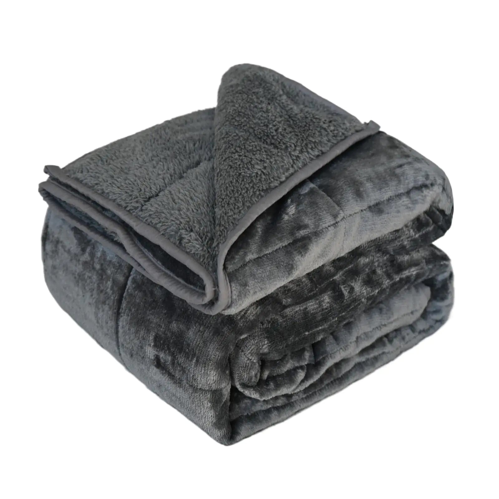 CZZZ Sherpa Weighted Blanket – 20 lb, 88″ x 104″ – Deep Touch Pressure Therapy for Stress Relief & Better Sleep