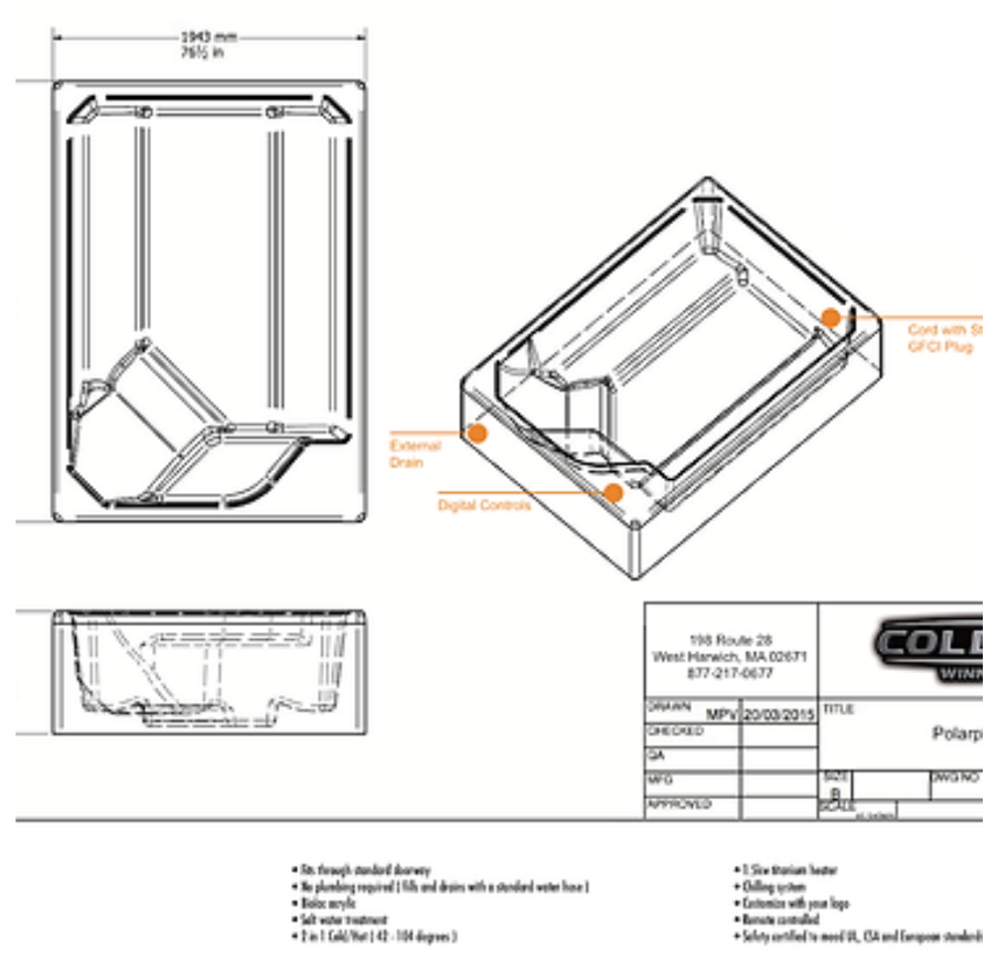 PolarPlunge by COLDTUBS™ – Large Group Cold Plunge Tub for High-Performance Recovery