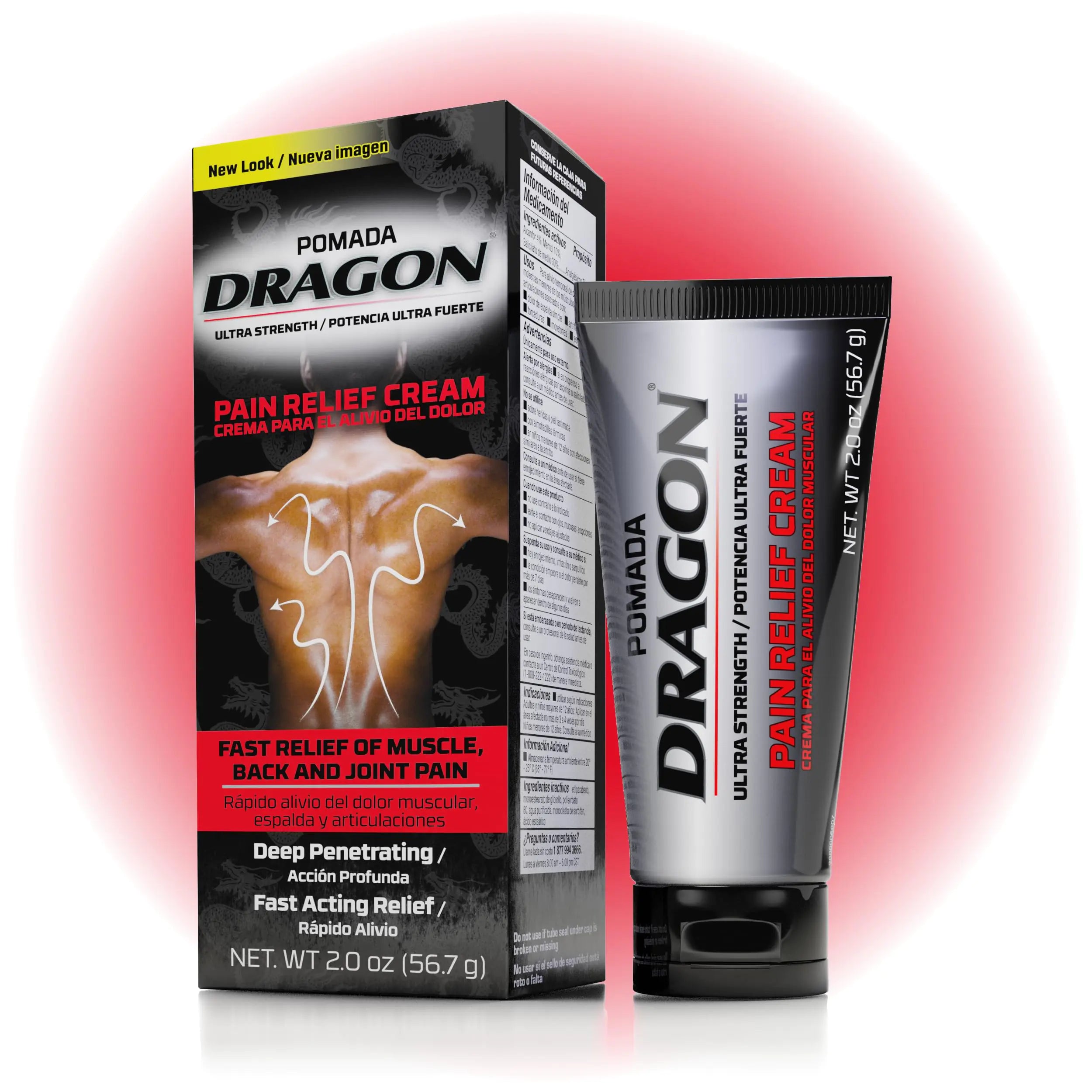Pomada Dragon Ultra‑Strength Topical Analgesic Cream – 2 oz Fast‑Acting Muscle & Joint Pain Relief Rub with Camphor & Menthol for Shoulder, Knee & Sore Muscles