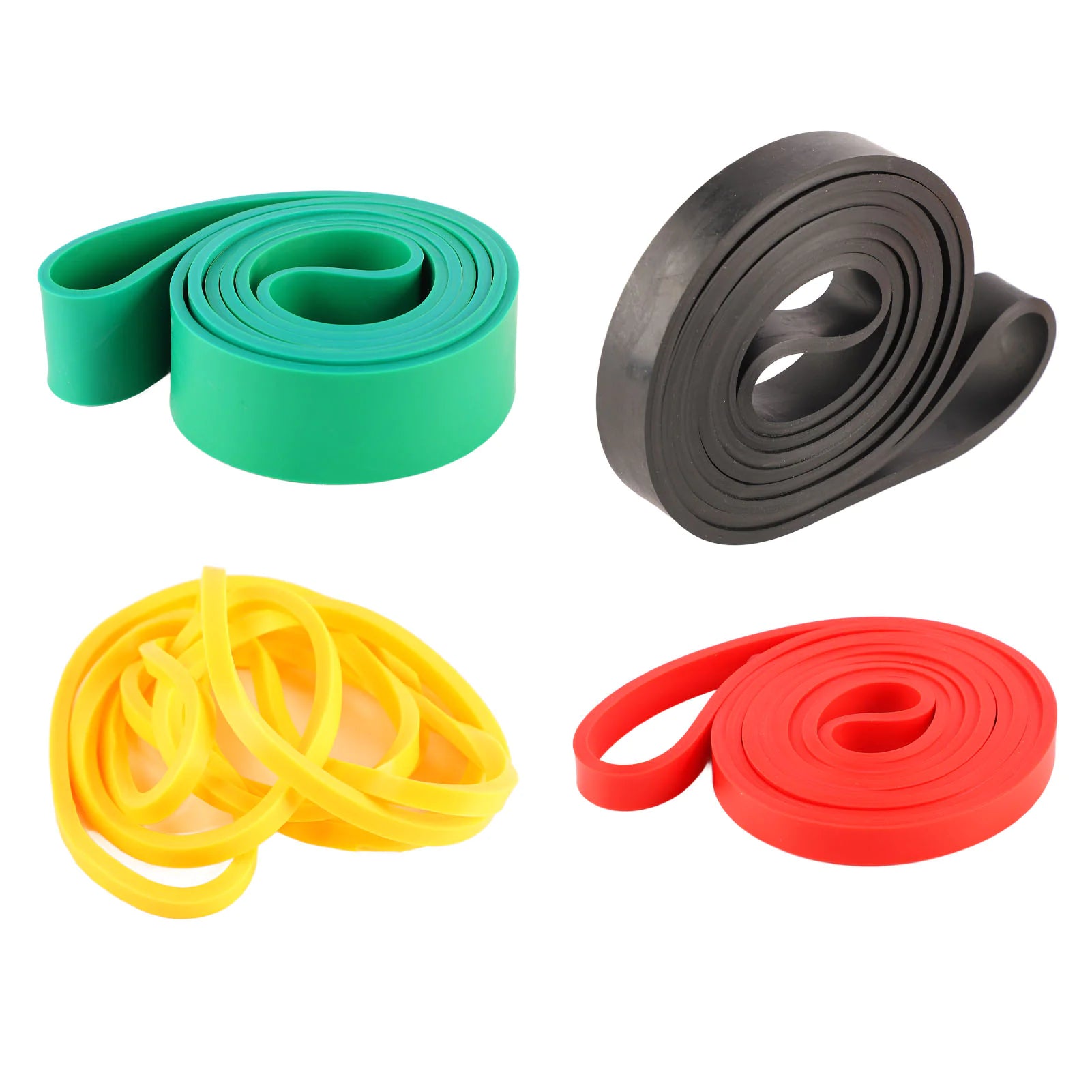 4‑Pack High‑Elastic TPU Resistance Bands – Multi‑Level Exercise Bands for Strength Training, Shaping & Rehab