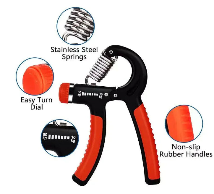 Adjustable Hand Grip Strength Power Trainer – Forearm, Wrist & Finger Strengthener for Fitness, Sports & Rehabilitation
