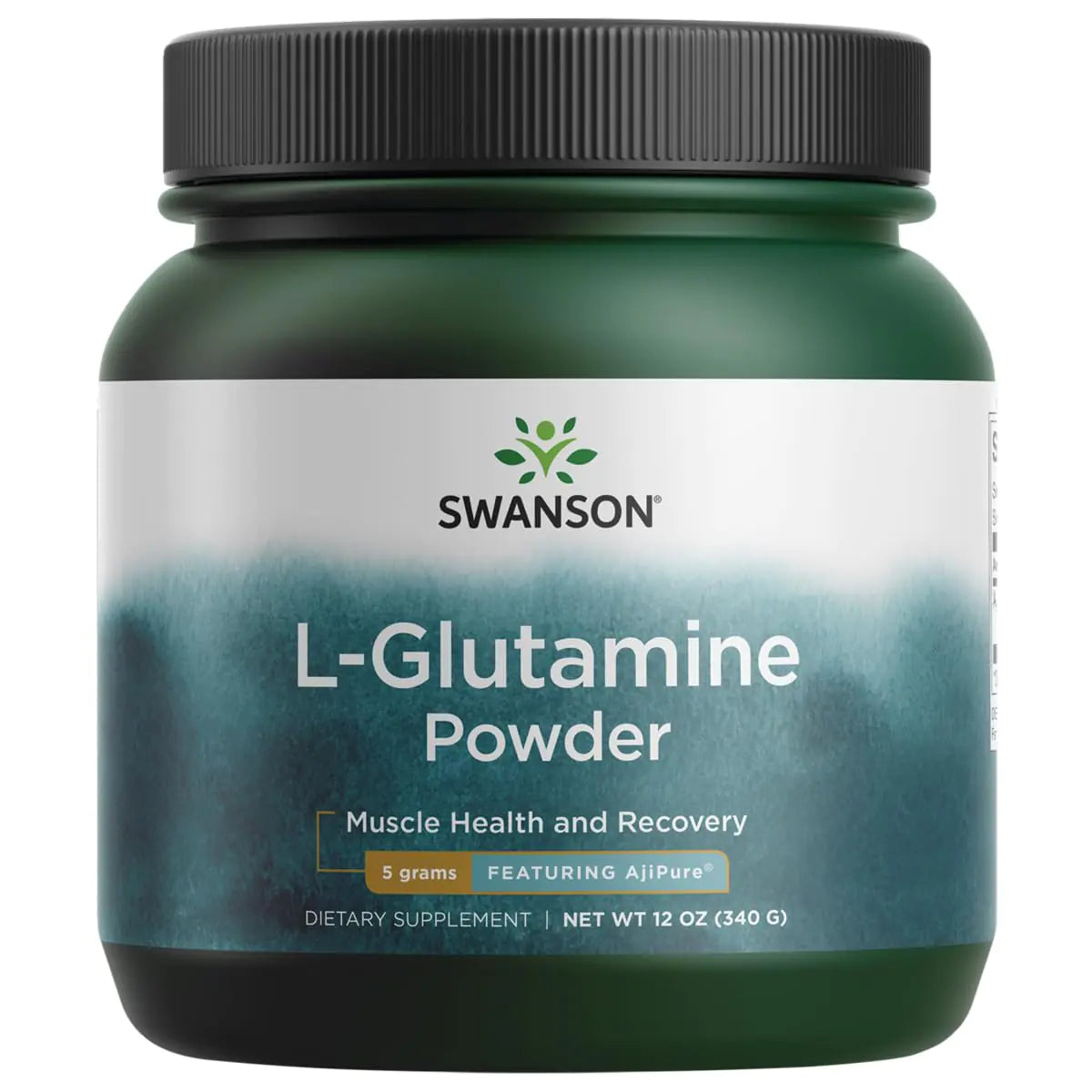 Swanson Ajipure L-Glutamine Powder – 12 oz (340g) – Pharmaceutical-Grade Amino Acid for Muscle Recovery & Gut Health