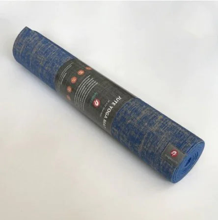 Eco-Friendly Linen Yoga Mat – Non-Slip Natural Rubber Mat for Yoga, Pilates & Floor Exercises