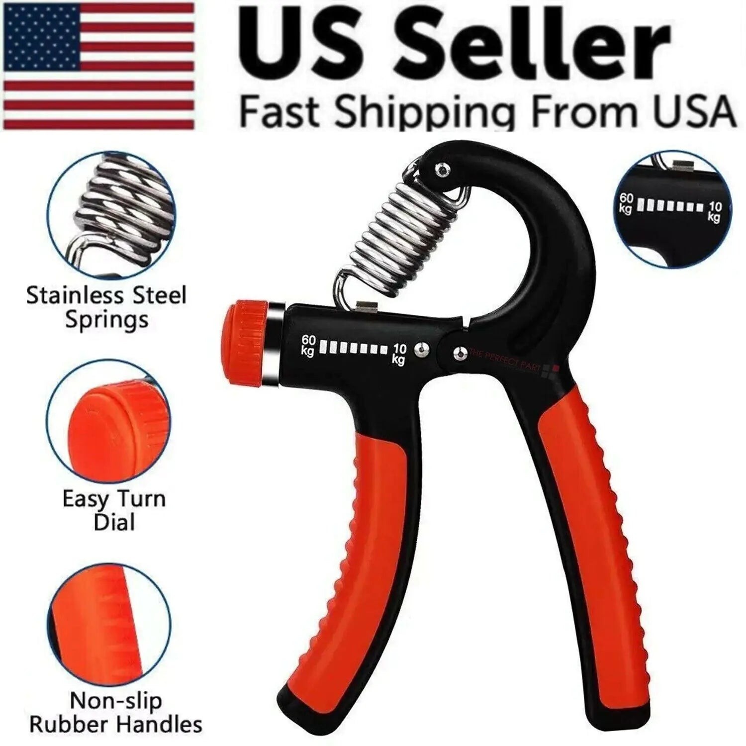 Adjustable Hand Grip Strength Power Trainer – Forearm, Wrist & Finger Strengthener for Fitness, Sports & Rehabilitation